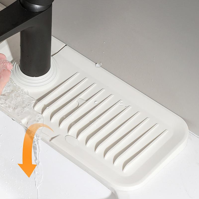 Kitchen Silicone Sink Faucet Splash Pad Splash Catcher Countertop Protector Mat Draining Pad Drainage Drying Pad Kitchen Gadgets