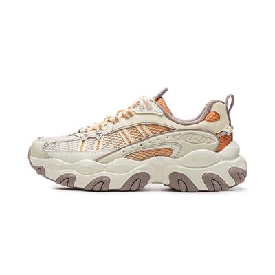 Li Ning Cat Paw Lite3 Повседневная обувь Женская Низкая Белый Серый/Апельсиновая цедра Оранжевый AGCW186-5