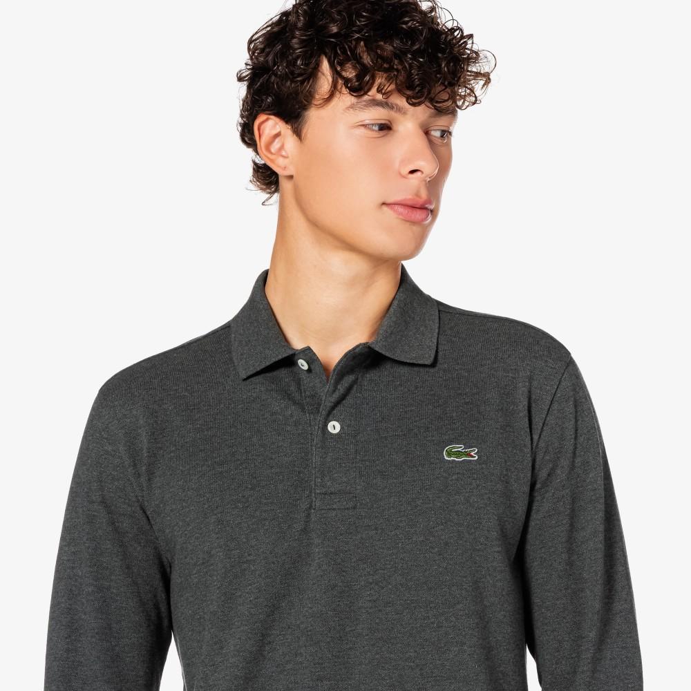 Lacoste Мужская базовая футболка-поло с длинным рукавом, французский regular fit, PH732E-55N050