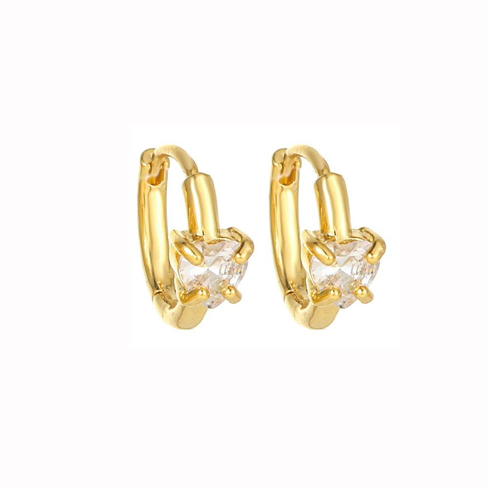 2 шт. новые серьги-кольца из нержавеющей стали золотого цвета для женщин с кристаллами циркония в стиле панк круглый круг ювелирные изделия для пирсинга хряща