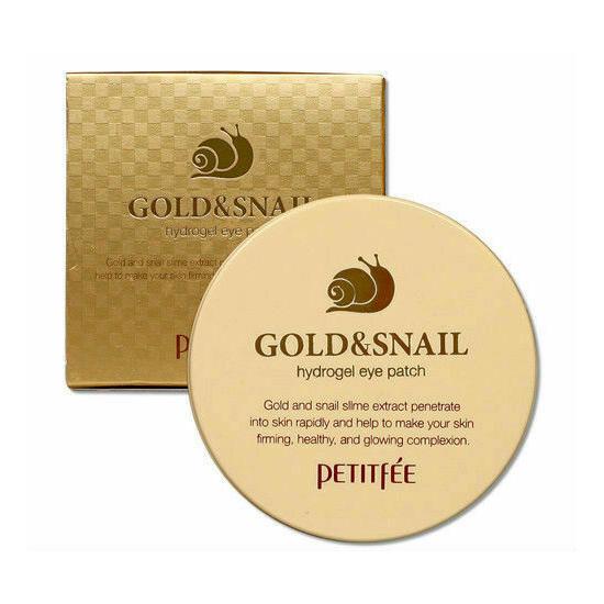 PETITFEE Gold and Snail Hydrogel Eye Patch 24K 1,4 г * 60 шт., 3 комплекта