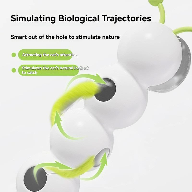 Электрическая игрушка для кошек в форме гусеницы, умный гаджет для самостоятельного развлечения и снятия скуки, дразнилка для кошек
