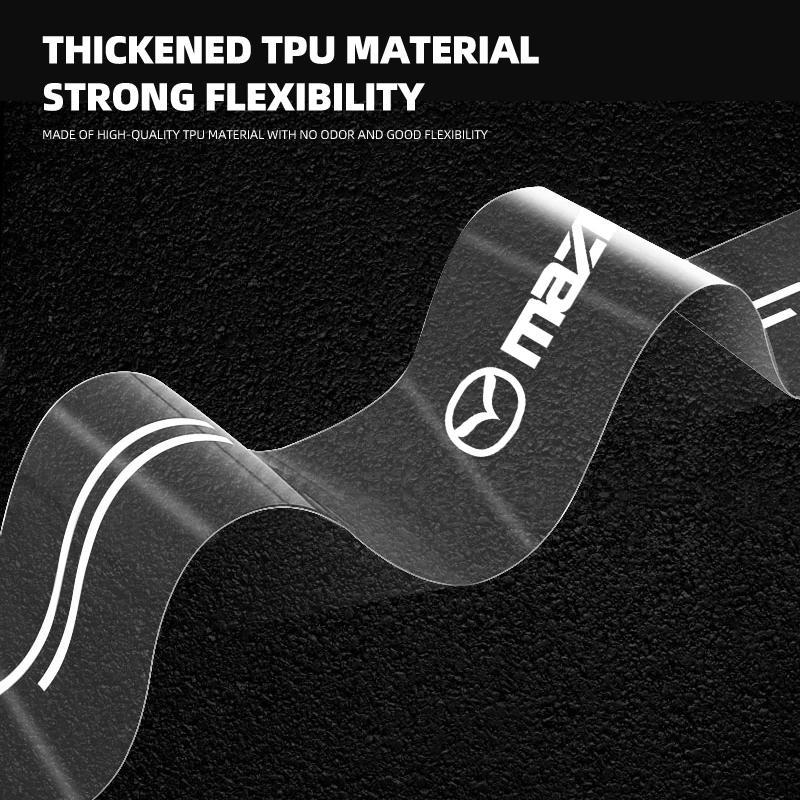 Наклейка на задний бампер багажника автомобиля, прозрачная пленка для Mazda 6 3 CX5 5 2 323 CX7 Demio Atenza Axela MX30 CX30 CX3 Аксессуары