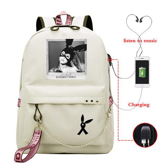 Mochila Ariana Grande, маленький рюкзак, женские рюкзаки, милые школьные сумки для девочек-подростков, рюкзак для ноутбука