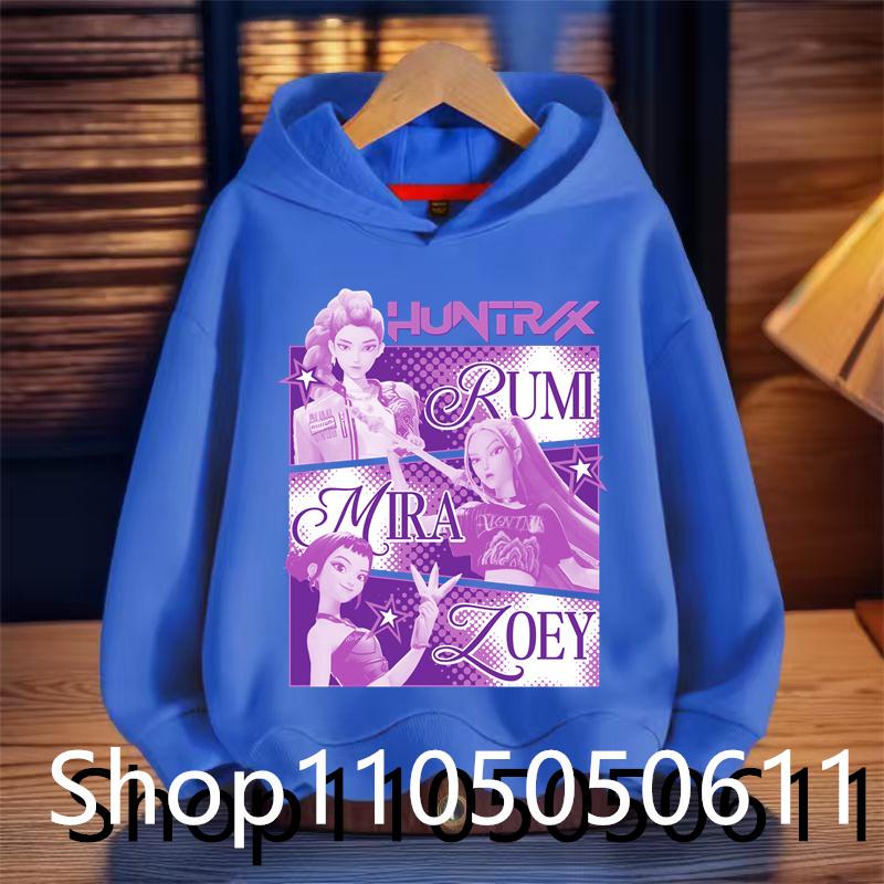 K-pop Охотник на демонов Huntrix Короткое худи Детская повседневная модная одежда Мужская детская куртка Худи для девочек Спортивная одежда Детская