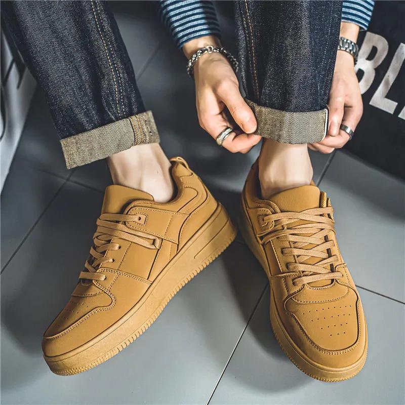 Fashion 2024 New Men’s Casual Sports Shoes Comfortable In All Seasons Breathable Versatile Sneakers Khaki Air Force Flat Shoes for Men