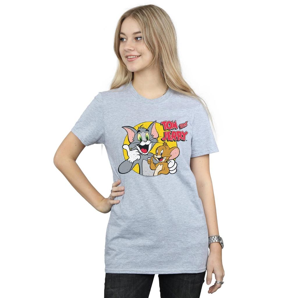 Tom And Jerry Womens/Ladies Thumbs Up Cotton Boyfriend T-Shirt