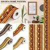 Модная самоклеящаяся декоративная наклейка-бордюр, золотая, для DIY фоторамки, винтажные наклейки на черную доску, украшение для вечеринки