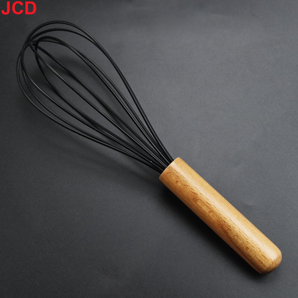 JCD Силиконовый венчик для взбивания яиц с деревянной ручкой Кухонные ручные гаджеты для взбивания яиц Кухонные инструменты Аксессуары для выпечки