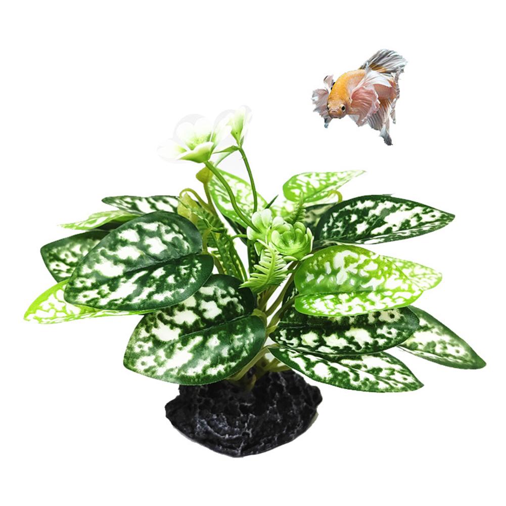 Simulated Reptile Plants For Terrarium Decor, Realistic Artificial Water Plants With Base Amphibian Habitat Decoration, Snake Tortoise Tank Accessorie