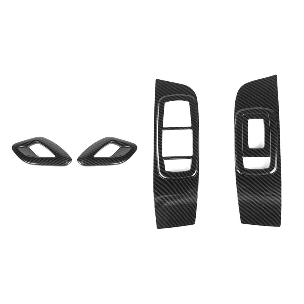 Кнопка переключателя подъема окна, украшение, внутренняя крышка ручки двери для Dodge Challenger 2015-2022, молдинги салона автомобиля