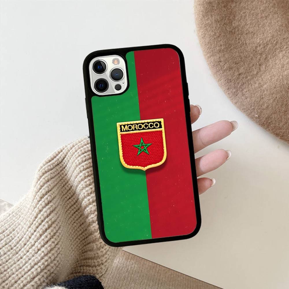 Morocco Flag For IPhone 17 16 15 14 13 12 11 Pro Max Plus Shockproof PC+TPU Phone Back Cover