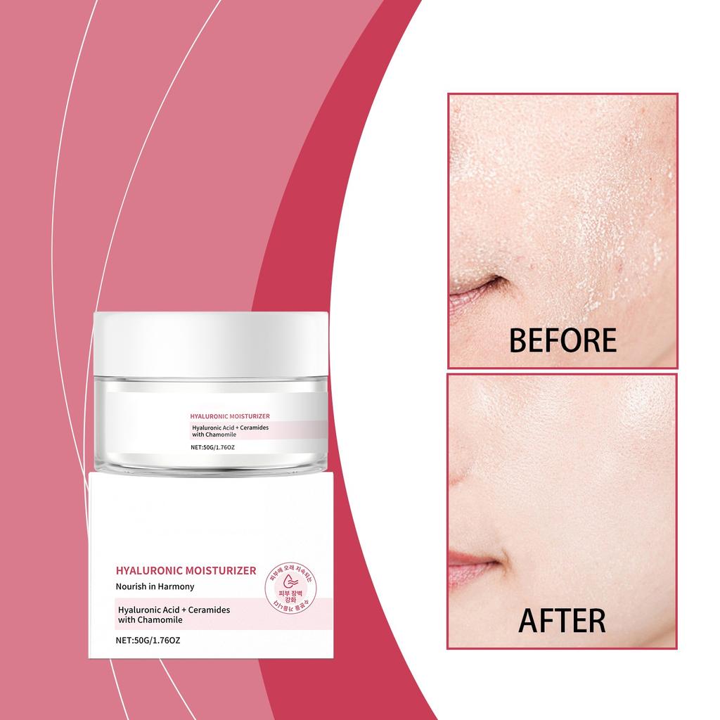 Гиалуроновый увлажняющий крем увлажняет кожу и защищает кожный барьер для молодой и энергичной кожи