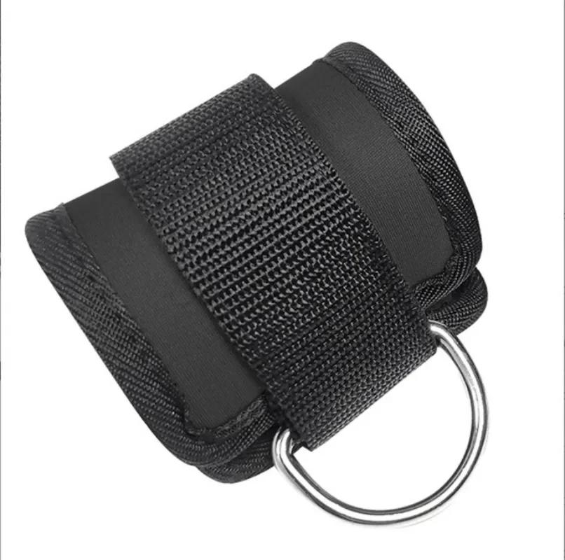 Фитнес-ремни на щиколотке Регулируемые D-образные поддерживающие манжеты Шкив для силовых тренировок в тренажерном зале с пряжкой Спортивная защита Похитители безопасности