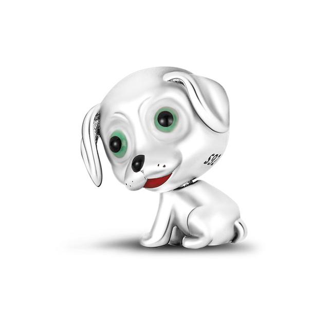 Стерлингового серебра 925 пробы, сердце, лапа животного, прозрачная снежинка, сверкающая корона, подвеска в виде тыквы, подходит для оригинального модного браслета