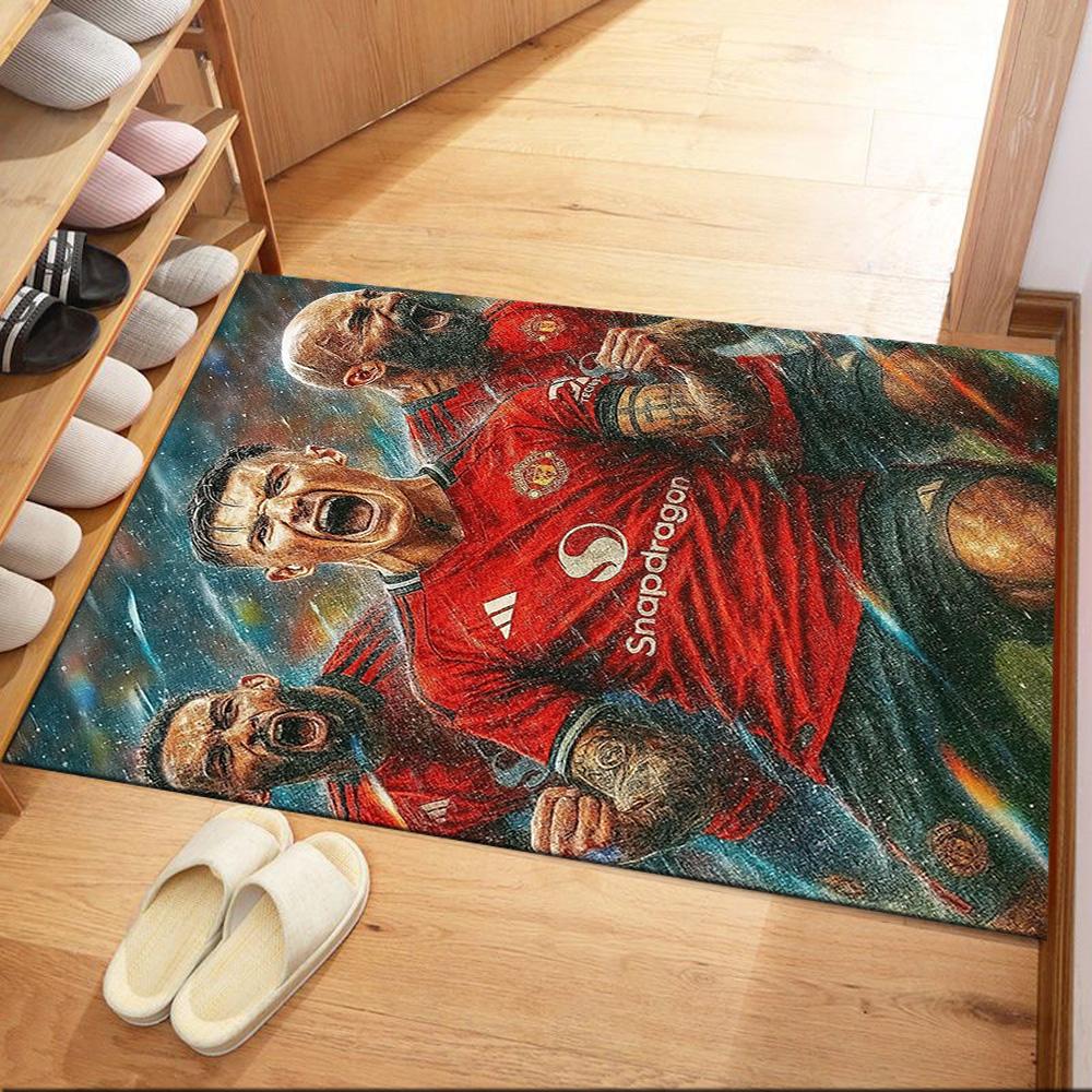 Manchester Floor Mat Design For Dining Room Living Rooms Game Room Kitchen Antislip Carpet Office Home Decor Perfect Gift For Friends Family