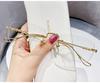 New rimless anti-blue glasses for women without makeup, advanced color-changing eye protection, rimless glasses frame, Sven men