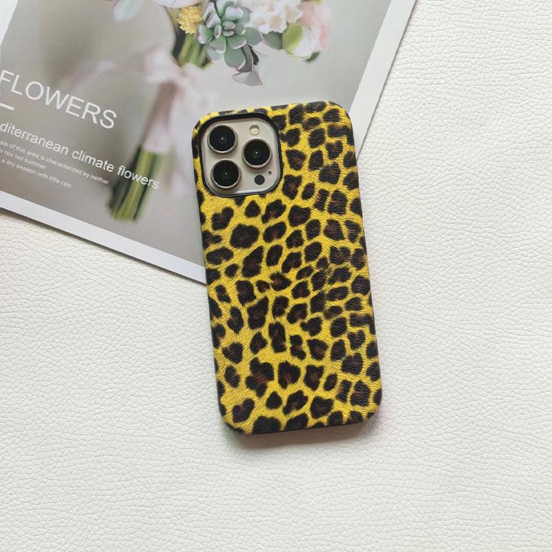 For Apple iPhone 7 to iPhone 16E 16 Pro Max Lady Leopard Print Fashion Half Pack PU Leather Phone Case Cover