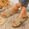 2025New Women Cork Sandals Classic Fashion Soft Thick Sole Cork  Summer Beach Sandals Home Open Toe Flat