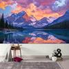 2D plane, 1 piece of snowy lake dusk scene background fabric, photo props, suitable for photo studios and festival celebrations