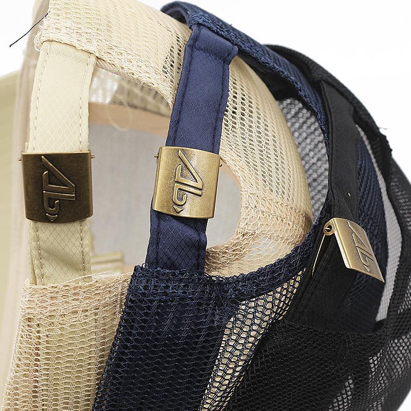 Big Head Hat Baseball Cap Men's Hat Half Mesh Hard Top Quick Drying Breathable Sun Cap Cap