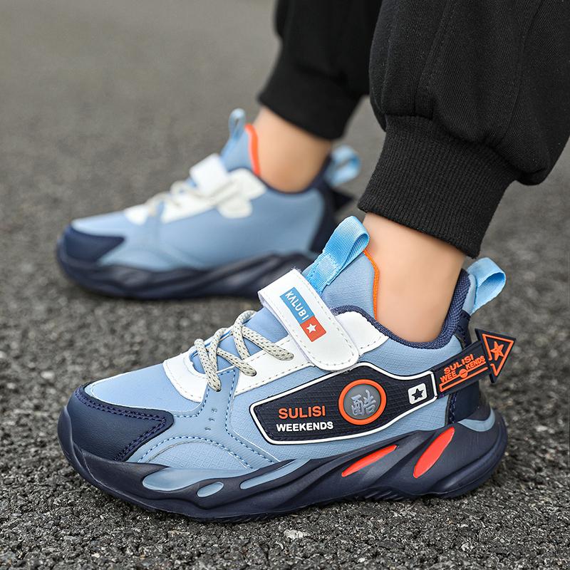 Kids Lightweight Leather Tennis Sports Sneakers Boys Girls Walking Running Casual Shoes for Spring Autumn Winter Child Students