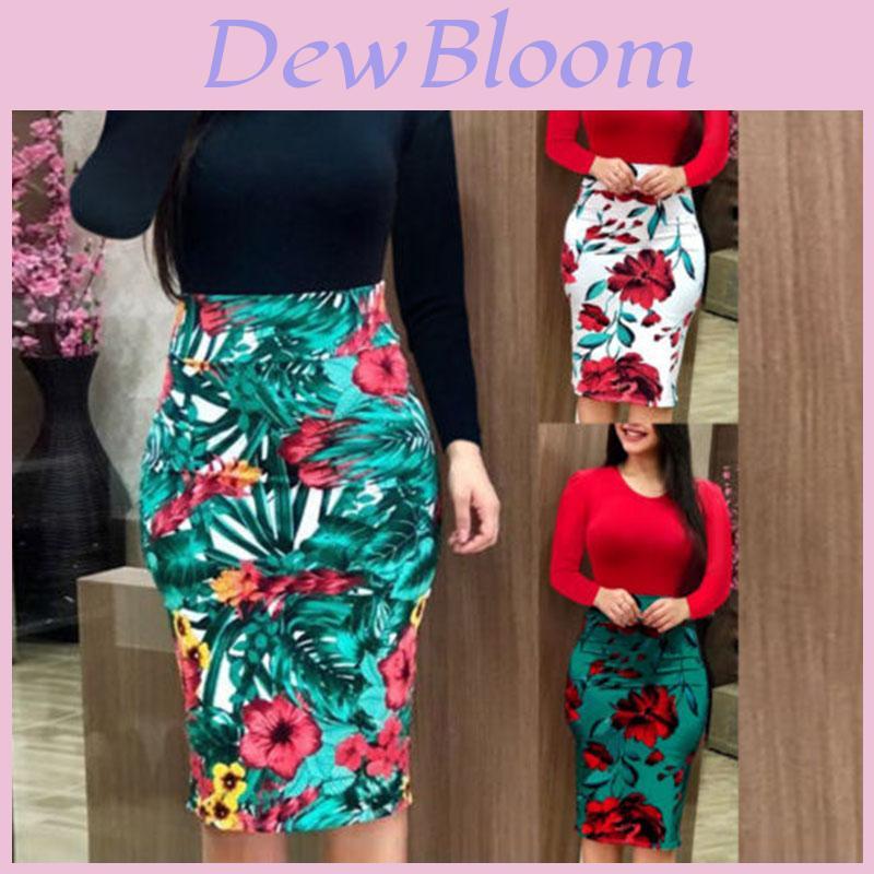 Elegant Plus Size Ladies Short/long Sleeve Floral Boho Women Party Bodycon Maxi Dress