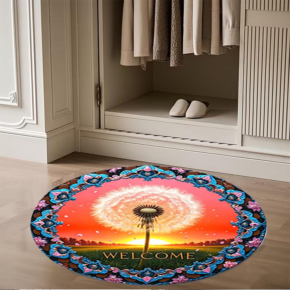1pc home carpet dandelion design non slip office decor gift living room bedroom