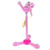 Kids Karaoke with Adjustable Mic & Speaker Stand,Connects To Phones MP3 Players - Pink, As