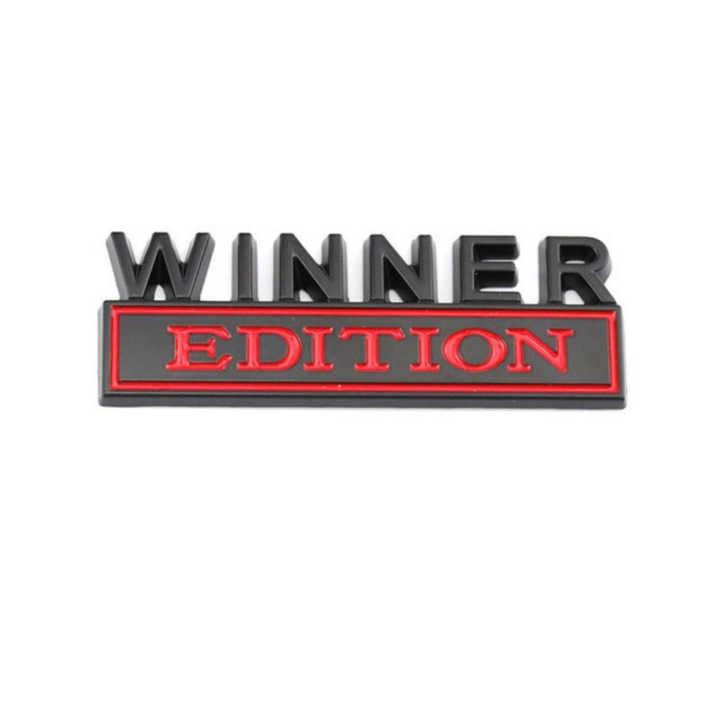 1Pc 3D Metal Winner Edition Logo Car Front Grille Badge Side Fender Rear Trunk Emblem Sticker Decal