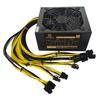 Блок питания ATX 1800 Вт для майнинга ETH Bitcoin, для ПК, майнинг-рига, поддержка 6 видеокарт, 6P портов, GPU, 4U, однополярный
