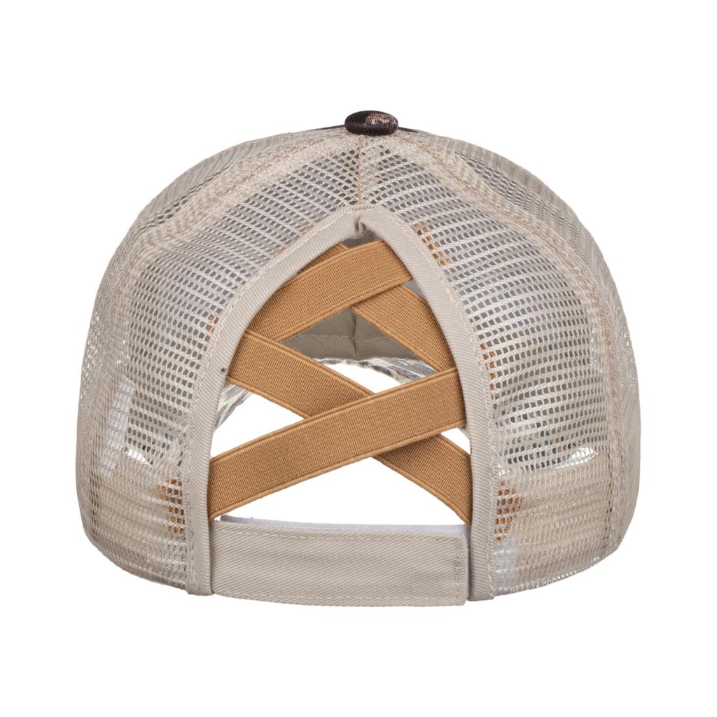 Washed and Made Old Light Version Cross Elastic Band Ponytail Baseball Cap Bundle Hair Cap