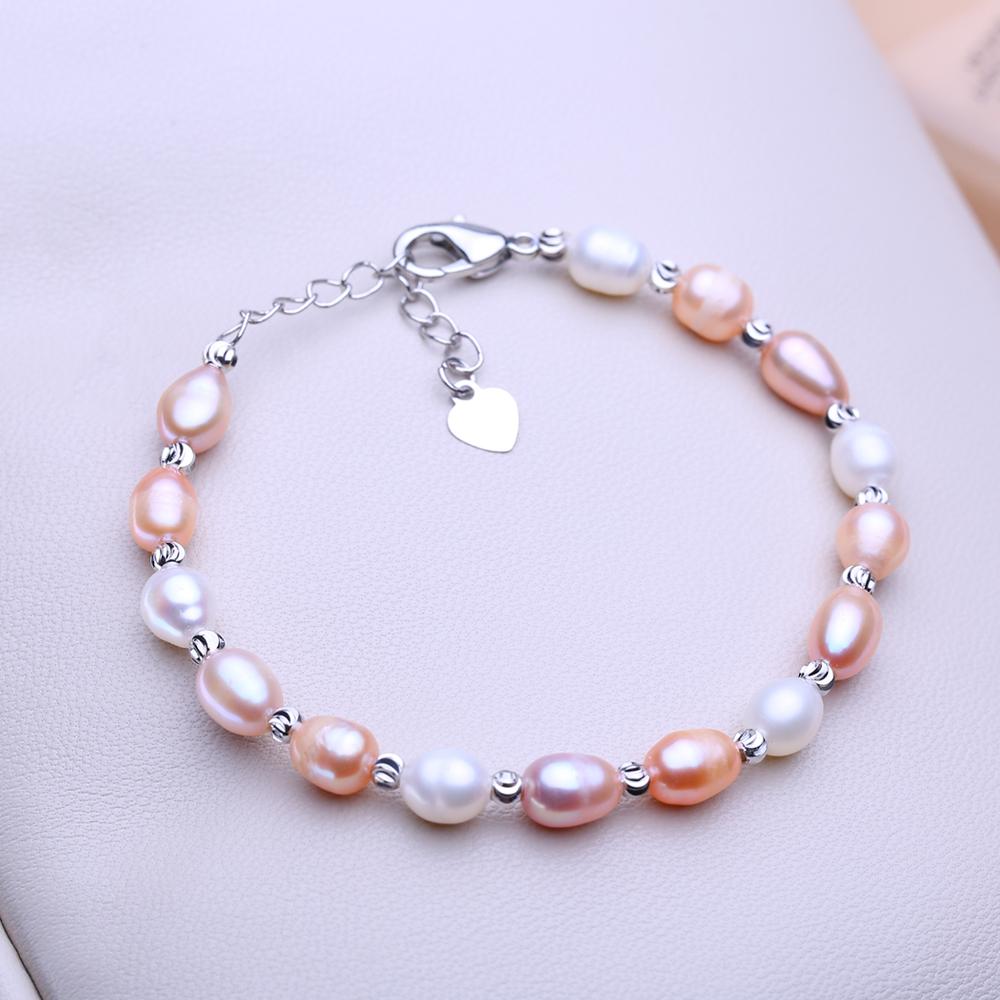 LSOOYH Natural Freshwater Pearl Bracelet For Women Elegant Valentine's Day and Birthday Day gifts,Fashion All-Season Accessory