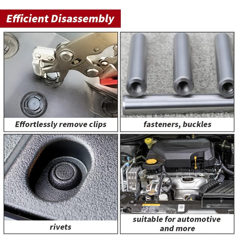 Автомобильные щипцы-защелки из нержавеющей стали | Съемник крепежа с эргономичной рукояткой для механиков, пользователей гаражных мастерских, энтузиастов авторемонта