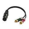 XLR female на 2 RCA male, XLR адаптер-штекер x Phono кабель-лид 30 см, разветвитель