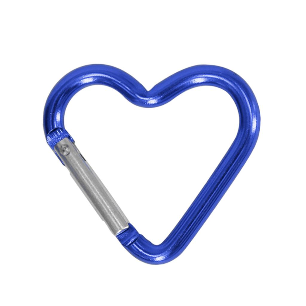 Heart Shaped Carabiner Clip Aluminum Alloy Keychain Clip Spring Snap Hook Camping Backpack Clips Heavy Duty Carabiners