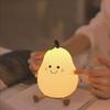 Pear-shaped silicone night lamp. Pear lamp for children.