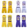 Баскетбольный комплект формы Lakers Леброна Джеймса из ткани с быстрой сушкой для детей и взрослых