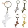 Cool Horse Key Chain Ring Solid Color Keychain Purse Bag Decor Pendant Hanging Accessories