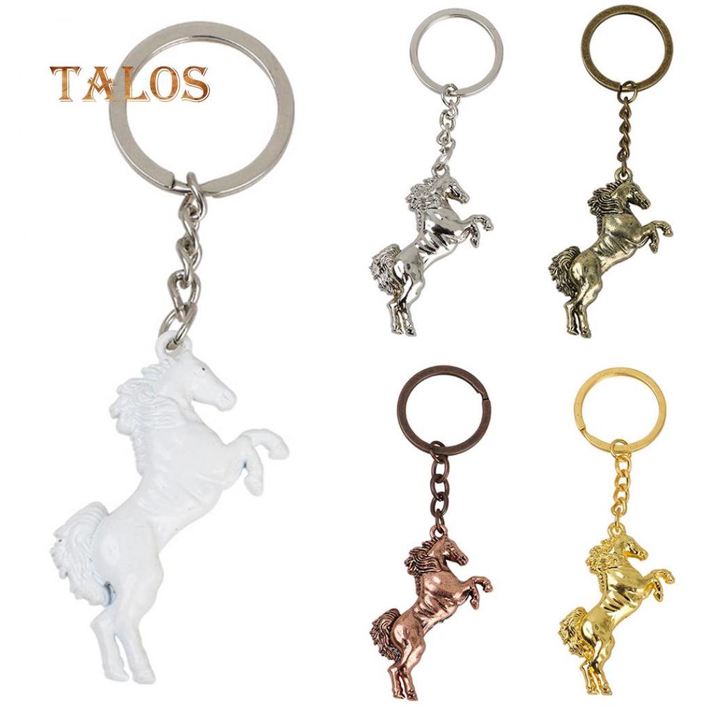 Cool Horse Key Chain Ring Solid Color Keychain Purse Bag Decor Pendant Hanging Accessories