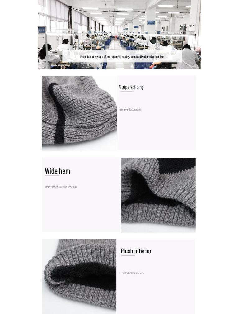 Мужской модный зимний шерстяной трикотажный шарф для шеи