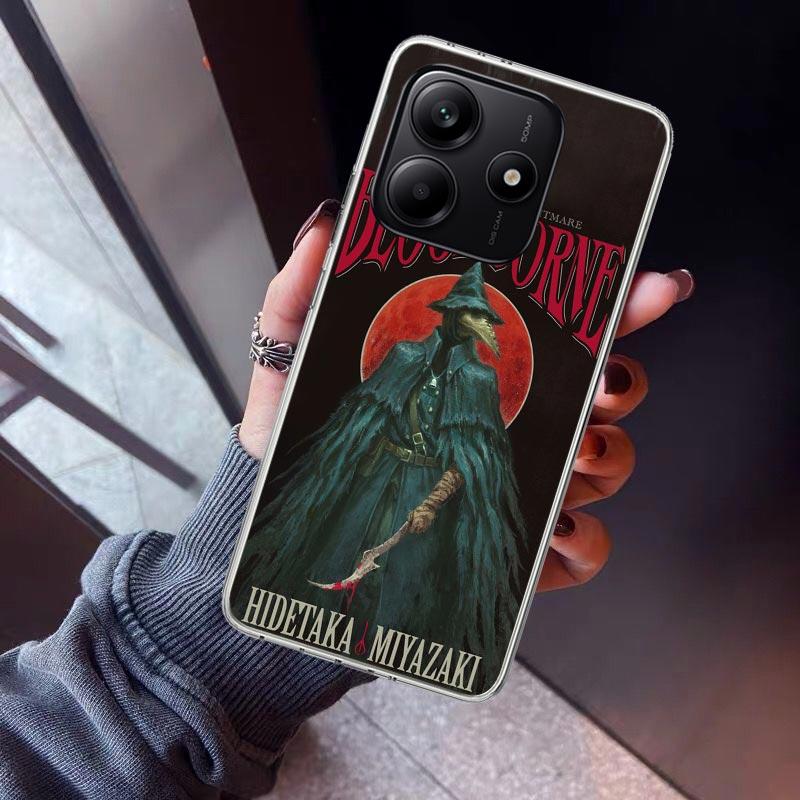 Bloodborne Game Phone Case For Xiaomi Redmi Note 15 14 14S 13 12S 12 Pro Plus 11S 11 10S 10 4G Cover 11E 11T 5G Print Fundas Red