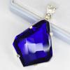 A+ Quality 87.5 Ct CERTIFIED Tanzanite 925 Sterling Silver Blue Fancy Pendant MY-PD-118-NS