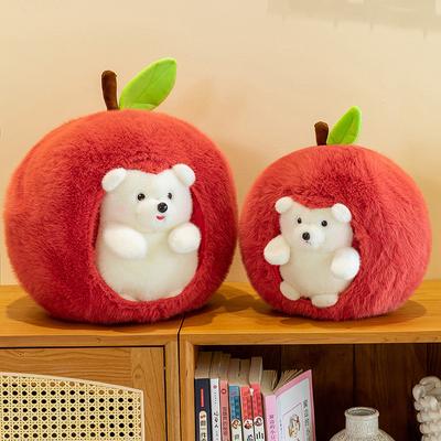 Плюшевая игрушка-ежик Apple крадет куклу, подарок на день рождения куклы, съемная кукла, имитация фруктов