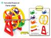 Детская площадка Набор больших блоков - Совместим с LEGO, Включает маленькую машинку, отдельные детали и аксессуары для качалки