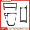 3Pcs Car Gear Shift Panel Cover for Ford Focus 3 MK3 2015 - 2018 AC Button Control Panel Trim Water Cup Sticker
