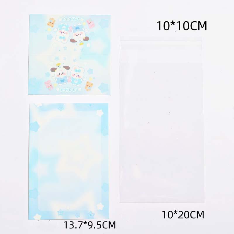 5 комплектов, корейский Ins, милый мультяшный щенок, голова карты, задняя сумка Opp, Kpop, 3-дюймовый держатель для фотокарточек, карман для девочек, карман для карт, упаковка «сделай сам»