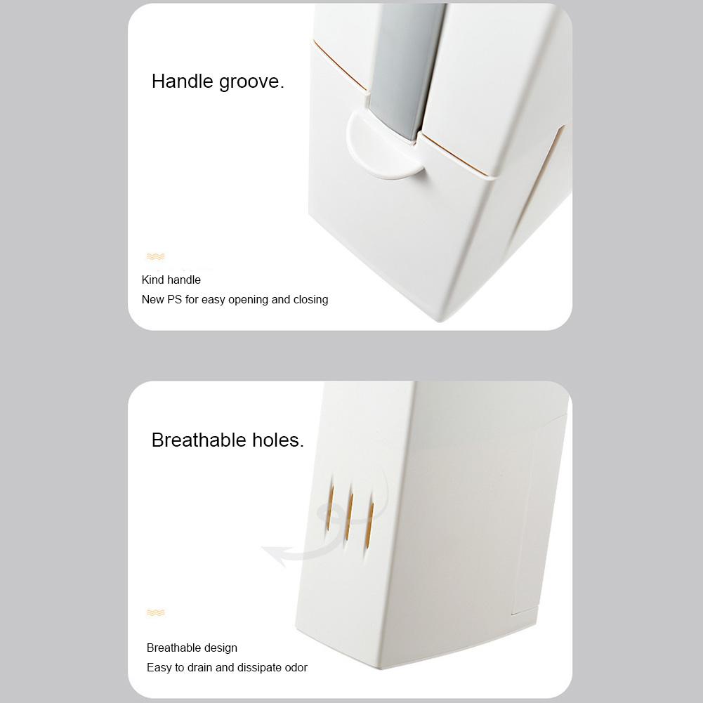 Integrated Trash Can Toilet Brush Set Large Capacity Toilet Brush and Waste Bin Set with Lid Multifunction Bathrom Accessories