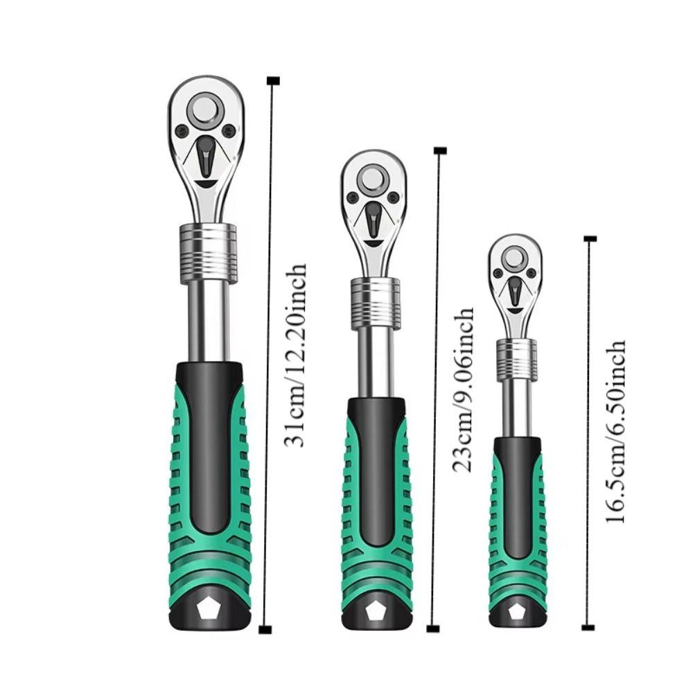 Drive Rotating Socket Wrench 72 Teeth Universal Wrench Retractable Ratchet Wrench Hand Tool