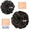 MISS WIG Women Messy Chignon Donut Hair Bun Fake Hair Elastic Chignon Synthetic Fiber Hairpiece Gray Black Brown Color
